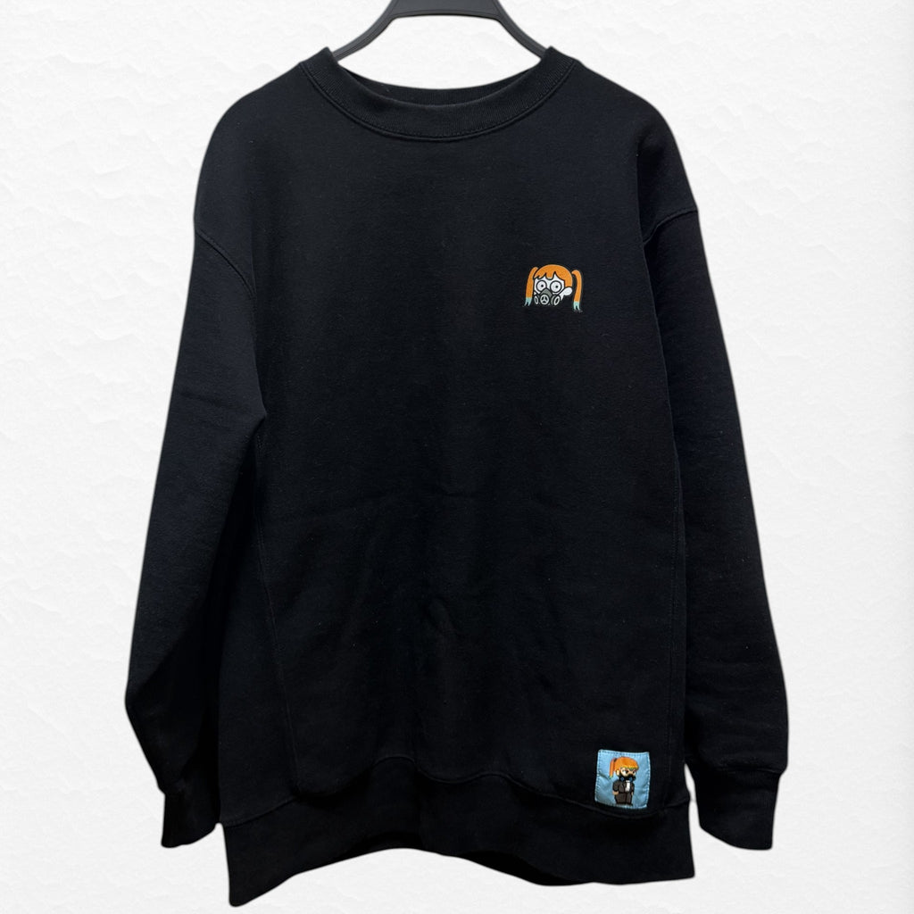 【MELTYDOPE】ODD-KOZUE “GO STUPID” 12.7oz HEAVYWEIGHT SWEATSHIRT - BLACK