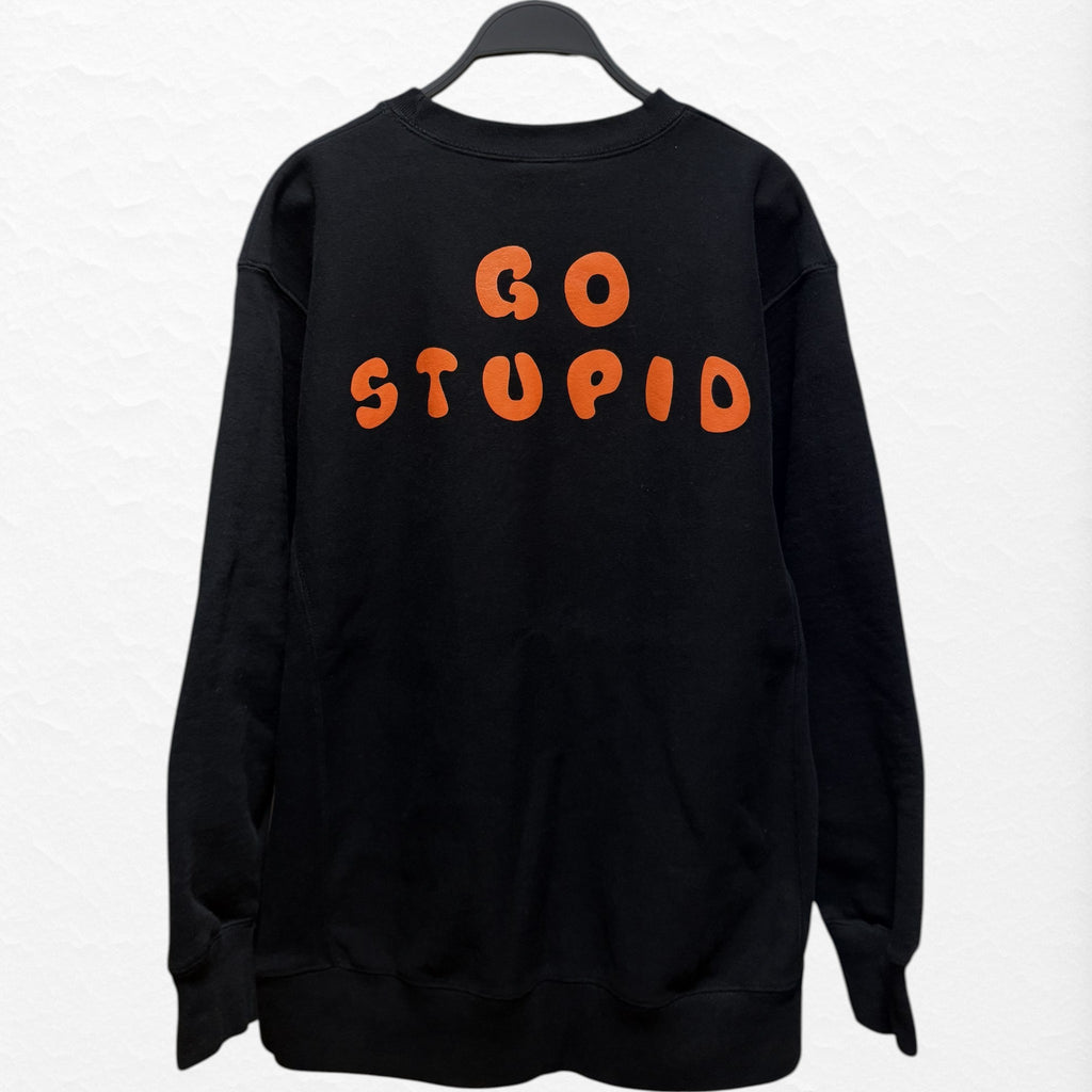 【MELTYDOPE】ODD-KOZUE “GO STUPID” 12.7oz HEAVYWEIGHT SWEATSHIRT - BLACK