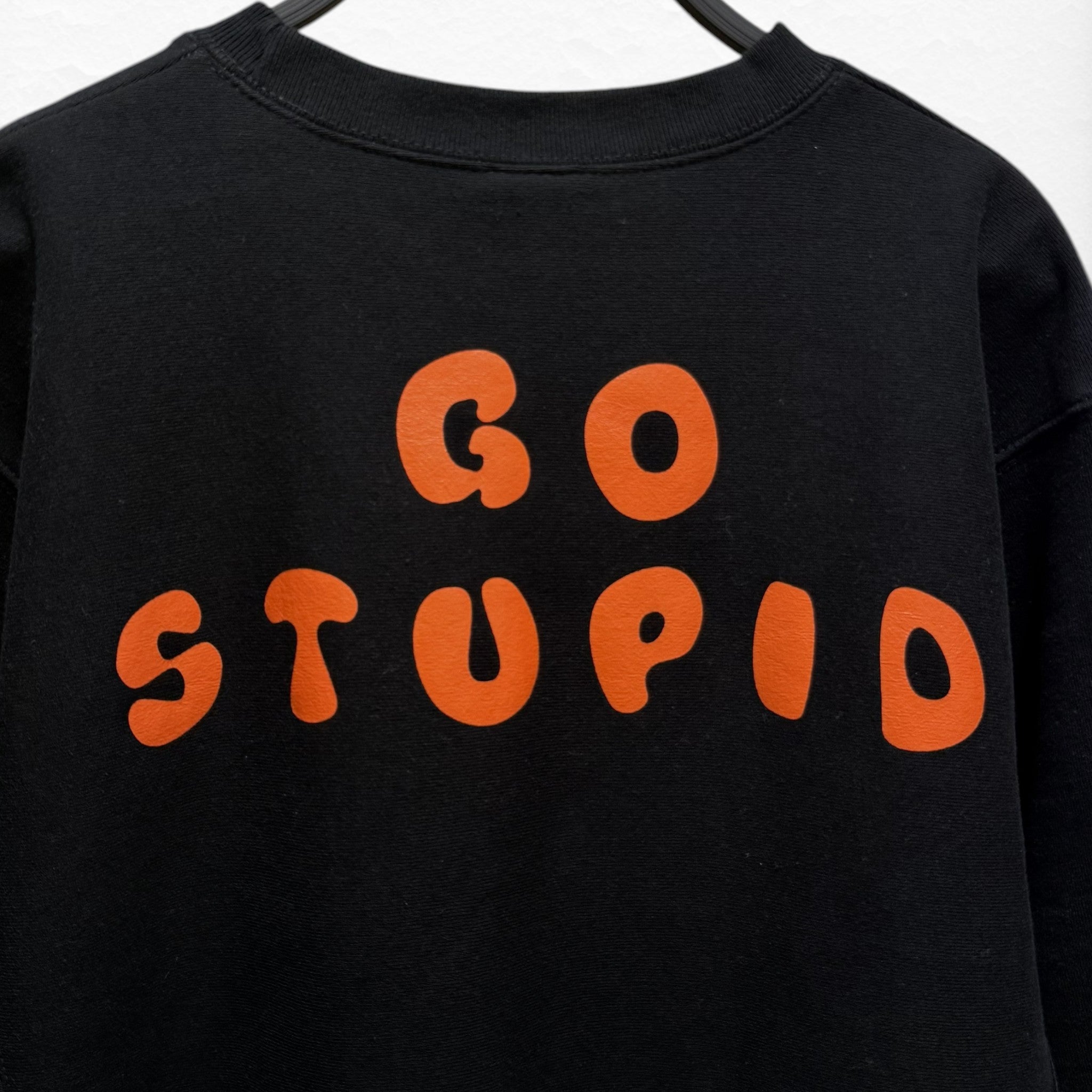 【MELTYDOPE】ODD-KOZUE “GO STUPID” 12.7oz HEAVYWEIGHT SWEATSHIRT - BLACK